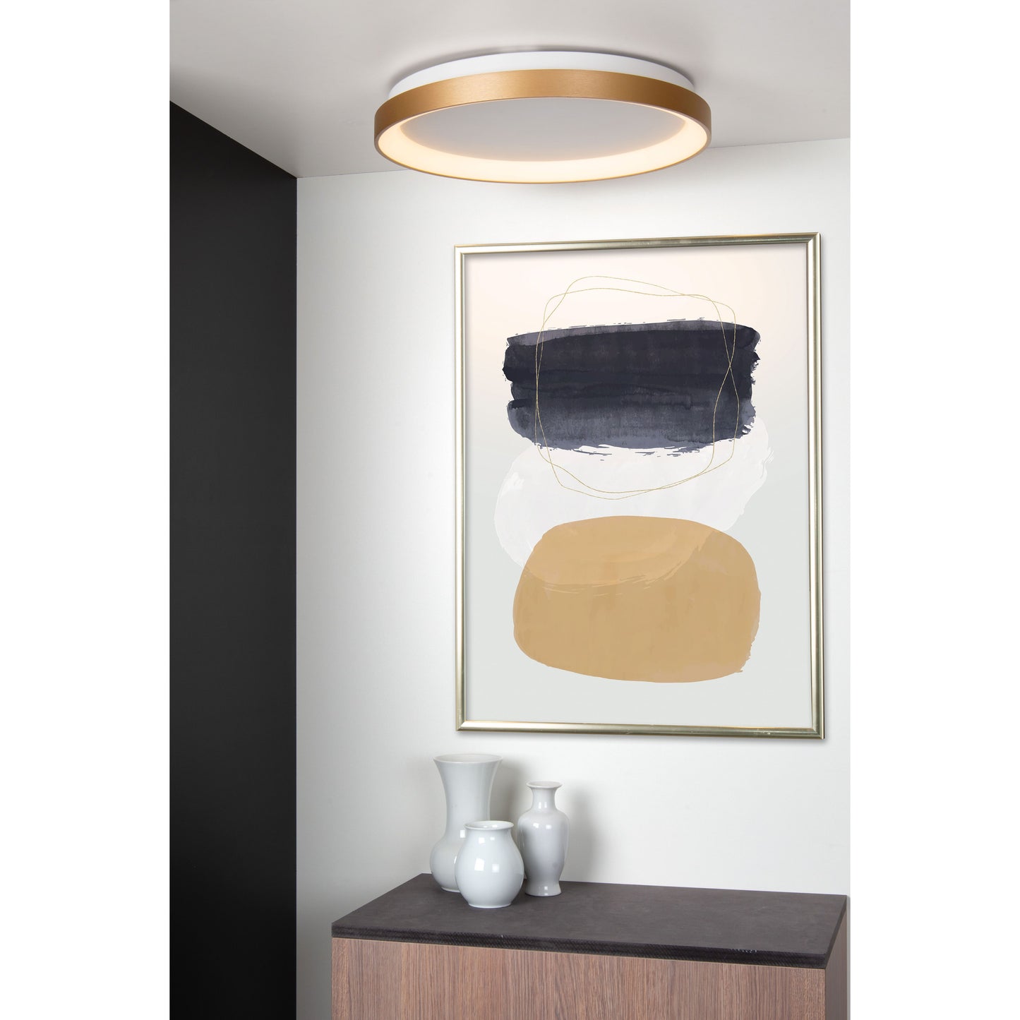 Lucide VIDAL - Flush ceiling light - Ø 48 cm - LED Dim. - 1x38W 2700K - Matt Gold / Brass