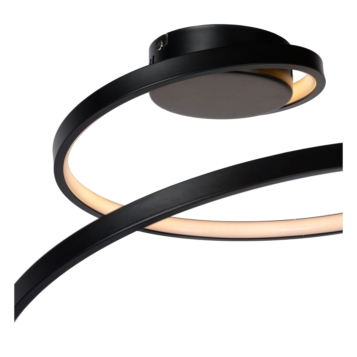 Lucide MAXENCE - Flush ceiling light - Ø 46 cm - LED Dim. - 1x24W 3000K - 3 StepDim - Black