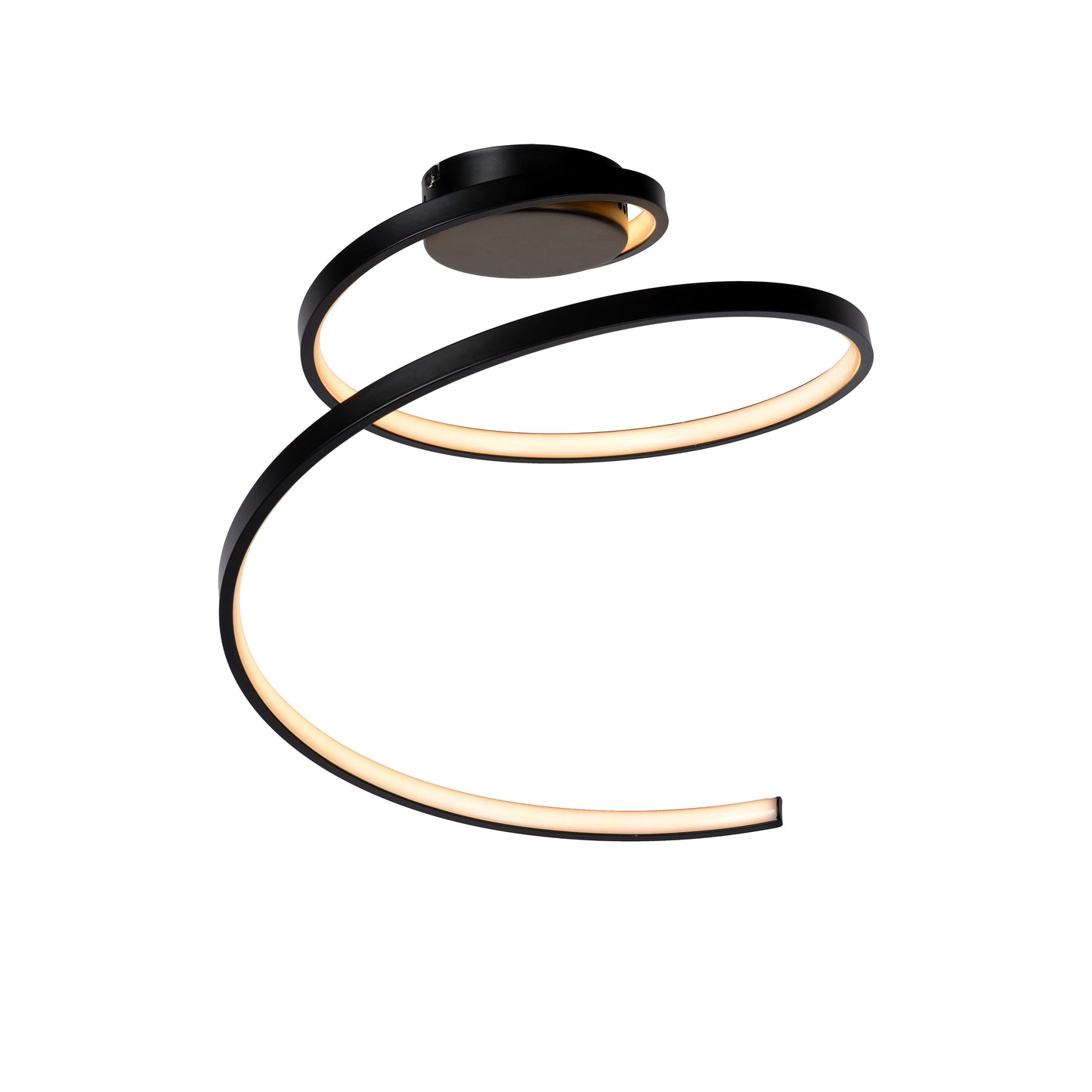 Lucide MAXENCE - Flush ceiling light - Ø 46 cm - LED Dim. - 1x24W 3000K - 3 StepDim - Black