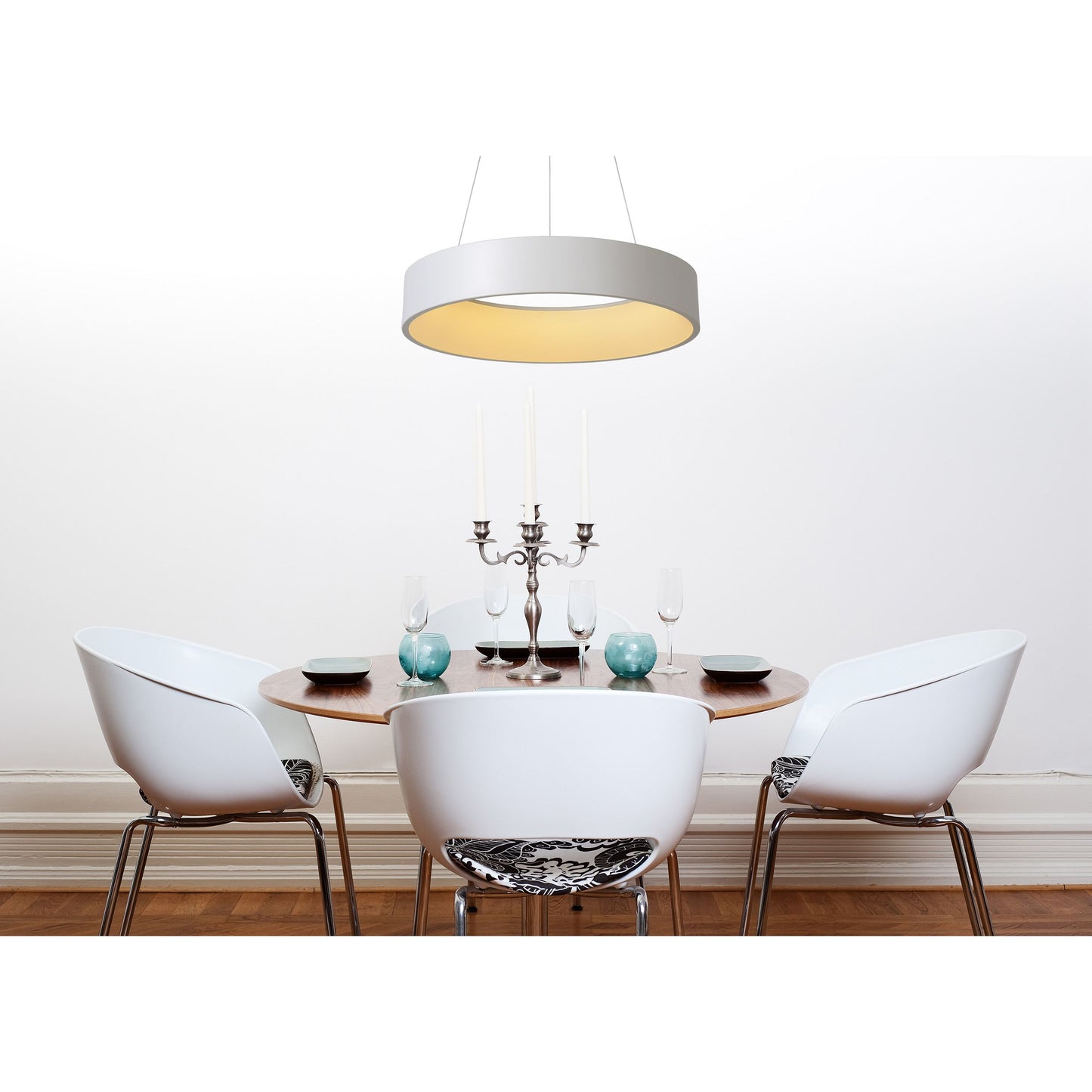 Lucide TALOWE LED - Pendant light - Ø 60 cm - LED Dim. - 1x39W 3000K - White