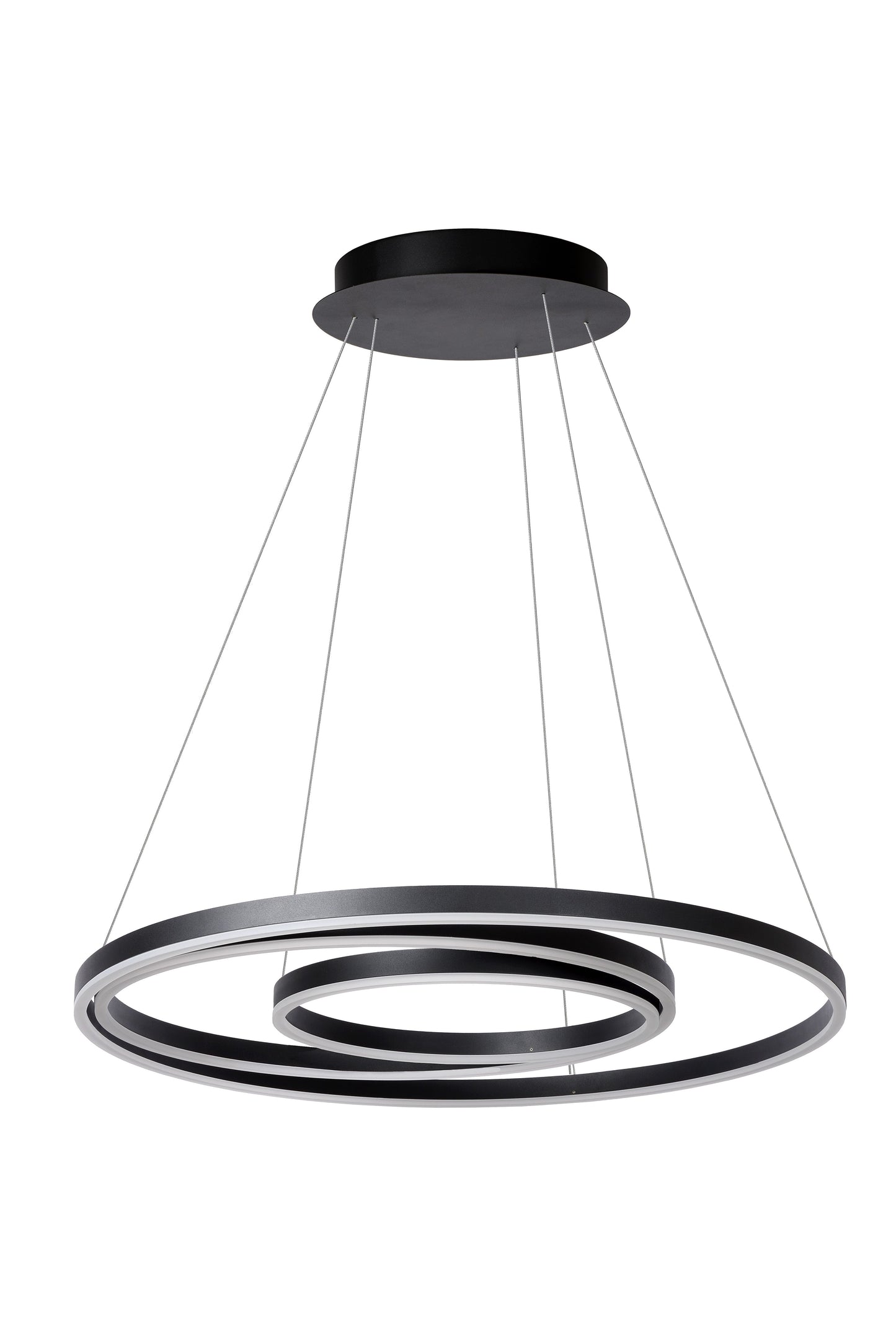 Lucide TRINITI - Pendant light - Ø 80 cm - LED Dim. - 3000K - Black