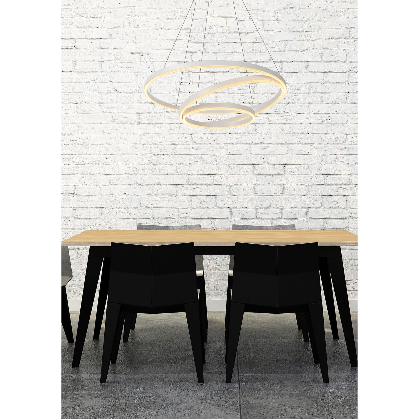 Lucide TRINITI - Pendant light - Ø 80 cm - LED Dim. - 3000K - White