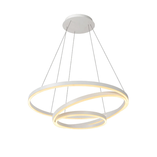 Lucide TRINITI - Pendant light - Ø 80 cm - LED Dim. - 3000K - White