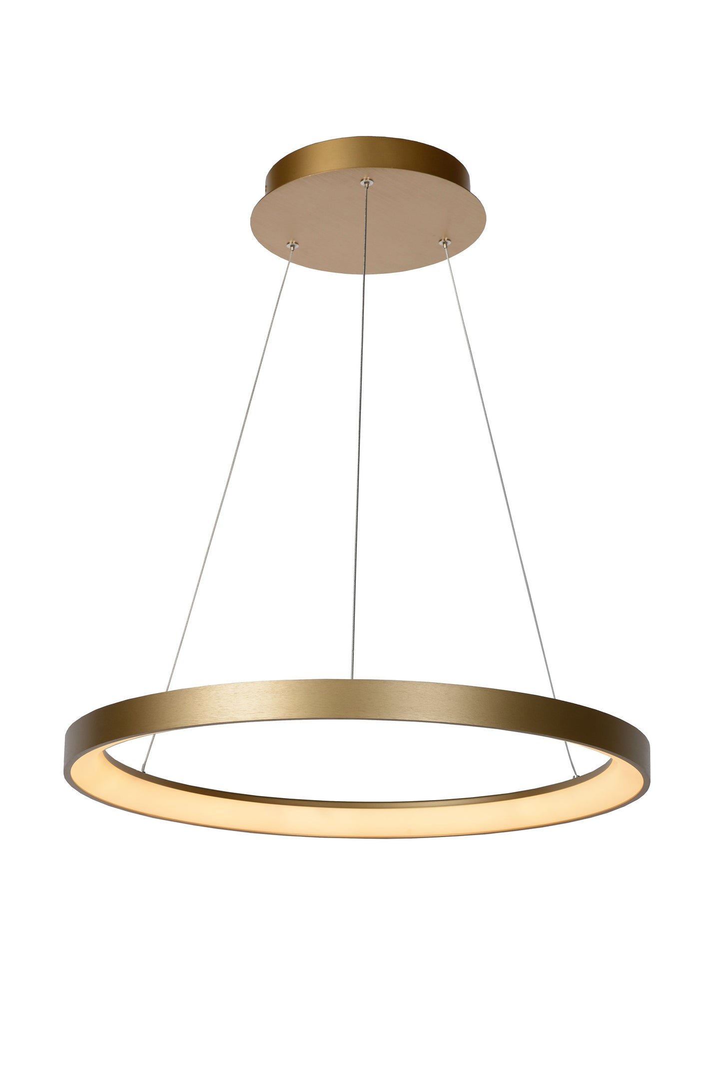 Lucide VIDAL - Pendant light - Ø 58 cm - LED Dim. - 1x48W 2700K - Matt Gold / Brass