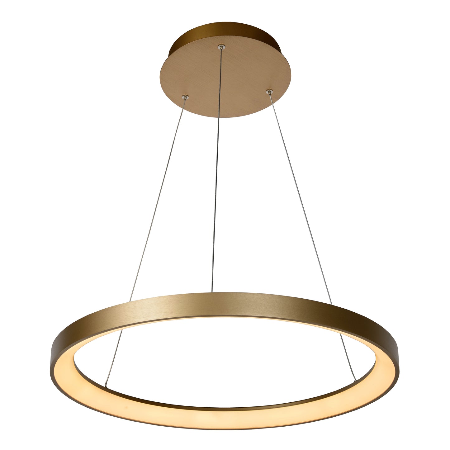 Lucide VIDAL - Pendant light - Ø 58 cm - LED Dim. - 1x48W 2700K - Matt Gold / Brass