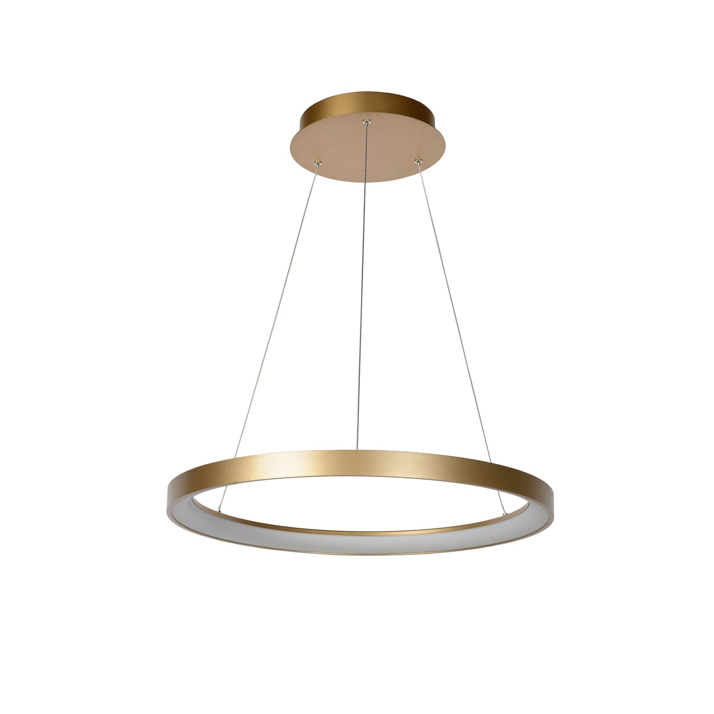 Lucide VIDAL - Pendant light - Ø 58 cm - LED Dim. - 1x48W 2700K - Matt Gold / Brass