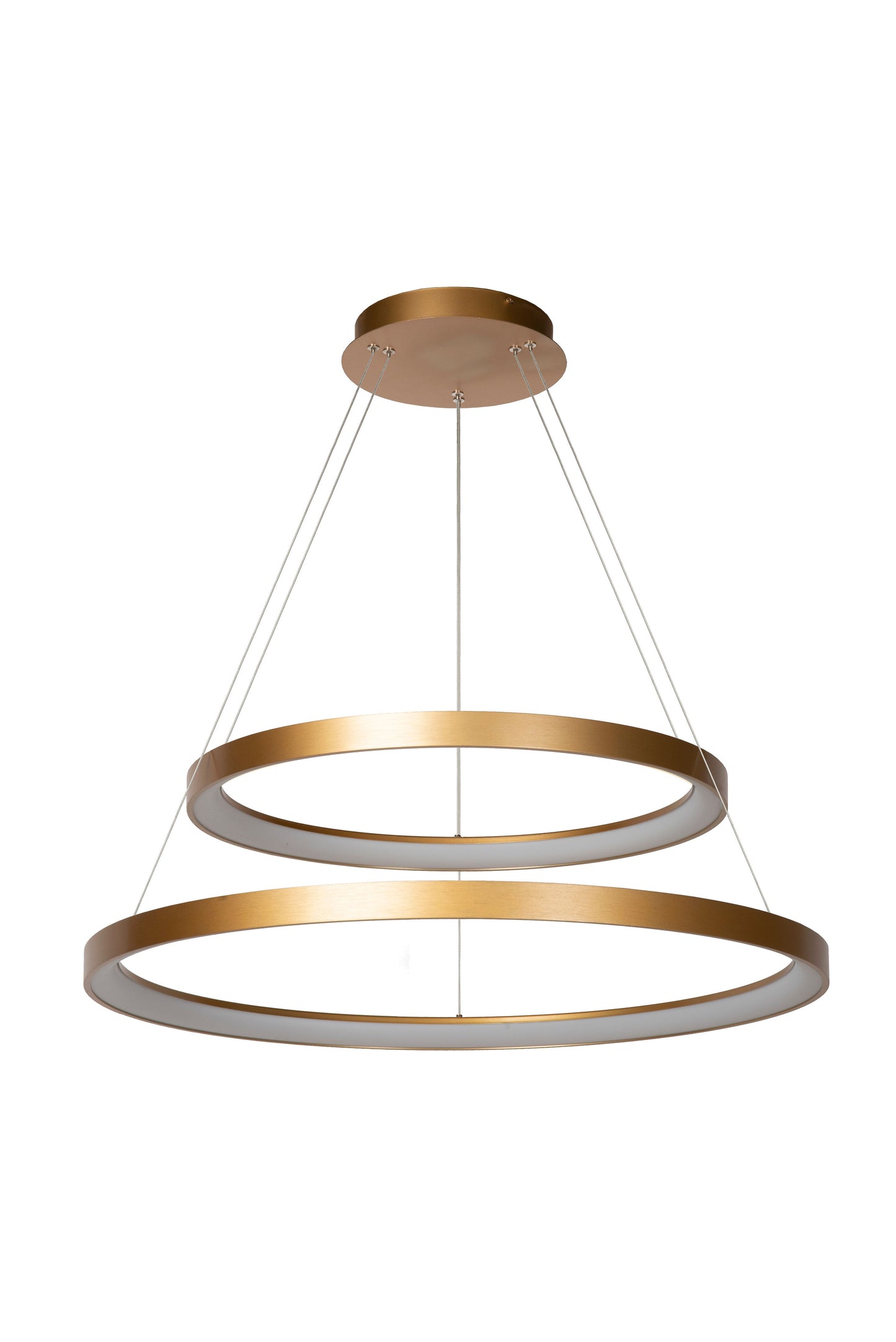 Lucide VIDAL - Pendant light - Ø 78 cm - LED Dim. - 1x92W 2700K - Matt Gold / Brass