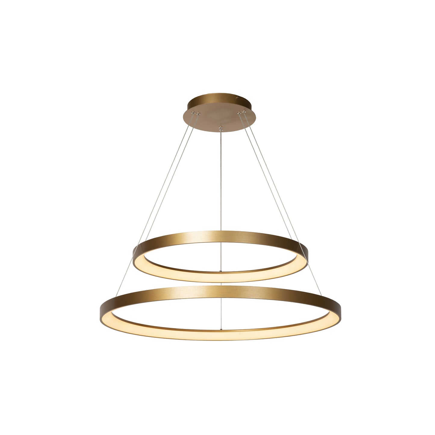 Lucide VIDAL - Pendant light - Ø 78 cm - LED Dim. - 1x92W 2700K - Matt Gold / Brass