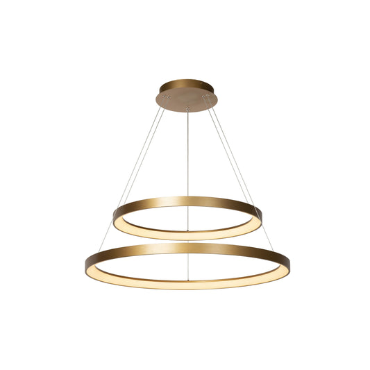 Lucide VIDAL - Pendant light - Ø 78 cm - LED Dim. - 1x92W 2700K - Matt Gold / Brass