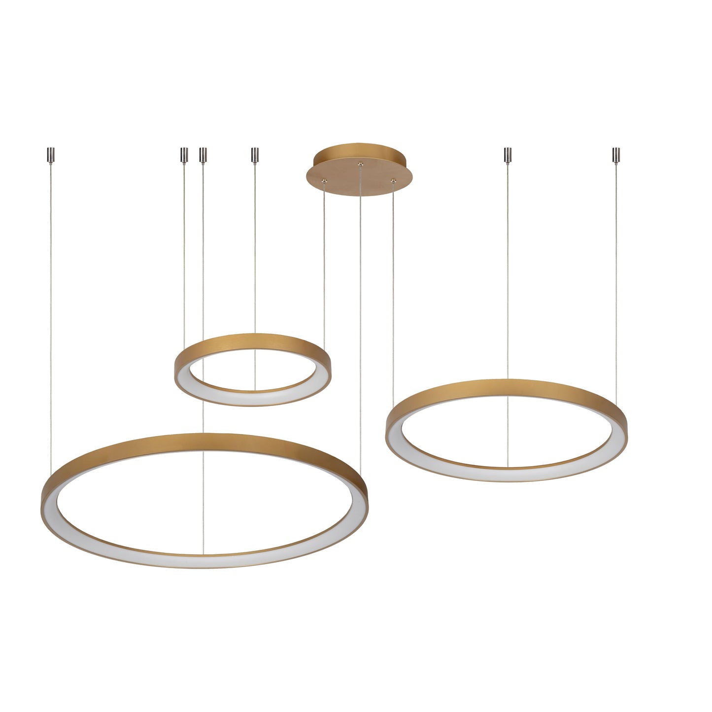 Lucide VIDAL - Pendant light - Ø 78 cm - LED Dim. - 1x120W 2700K - Matt Gold / Brass