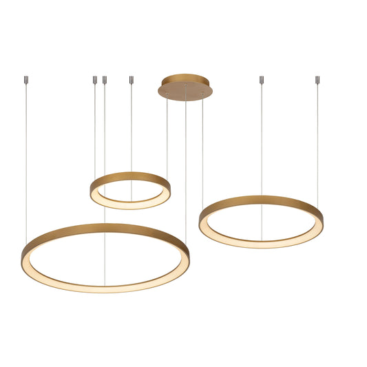 Lucide VIDAL - Pendant light - Ø 78 cm - LED Dim. - 1x120W 2700K - Matt Gold / Brass