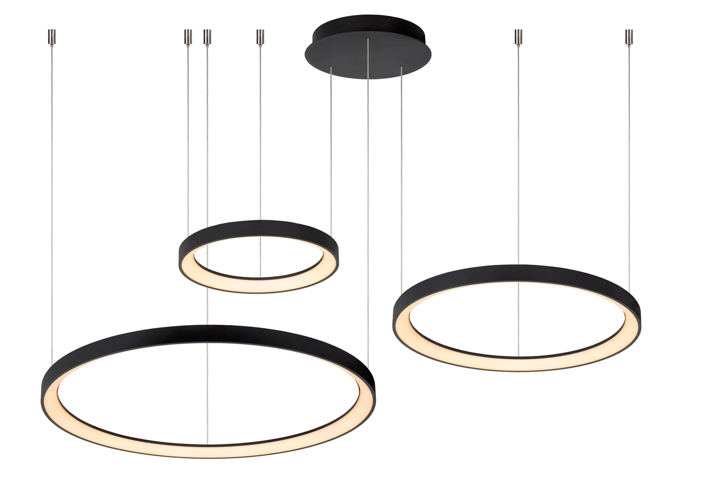 Lucide VIDAL - Pendant light - Ø 78 cm - LED Dim. - 1x120W 2700K - Black