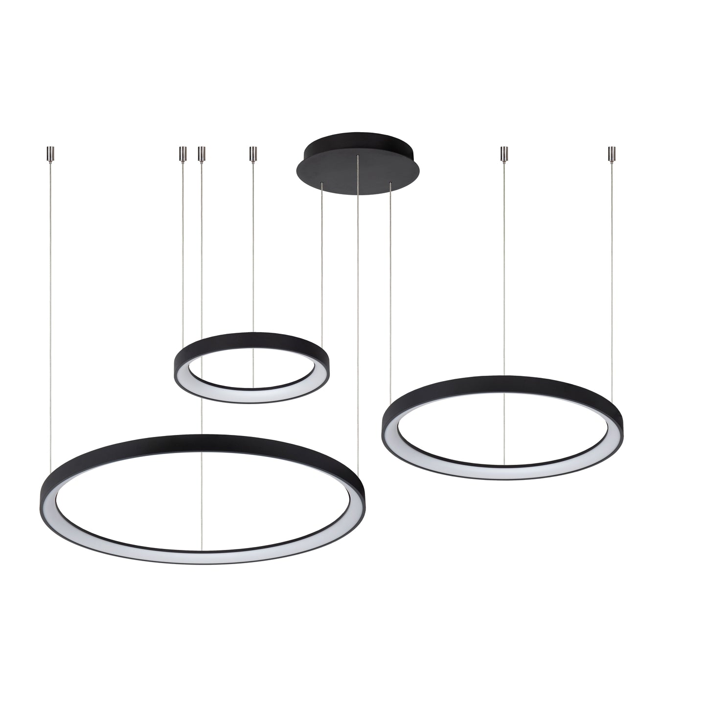 Lucide VIDAL - Pendant light - Ø 78 cm - LED Dim. - 1x120W 2700K - Black