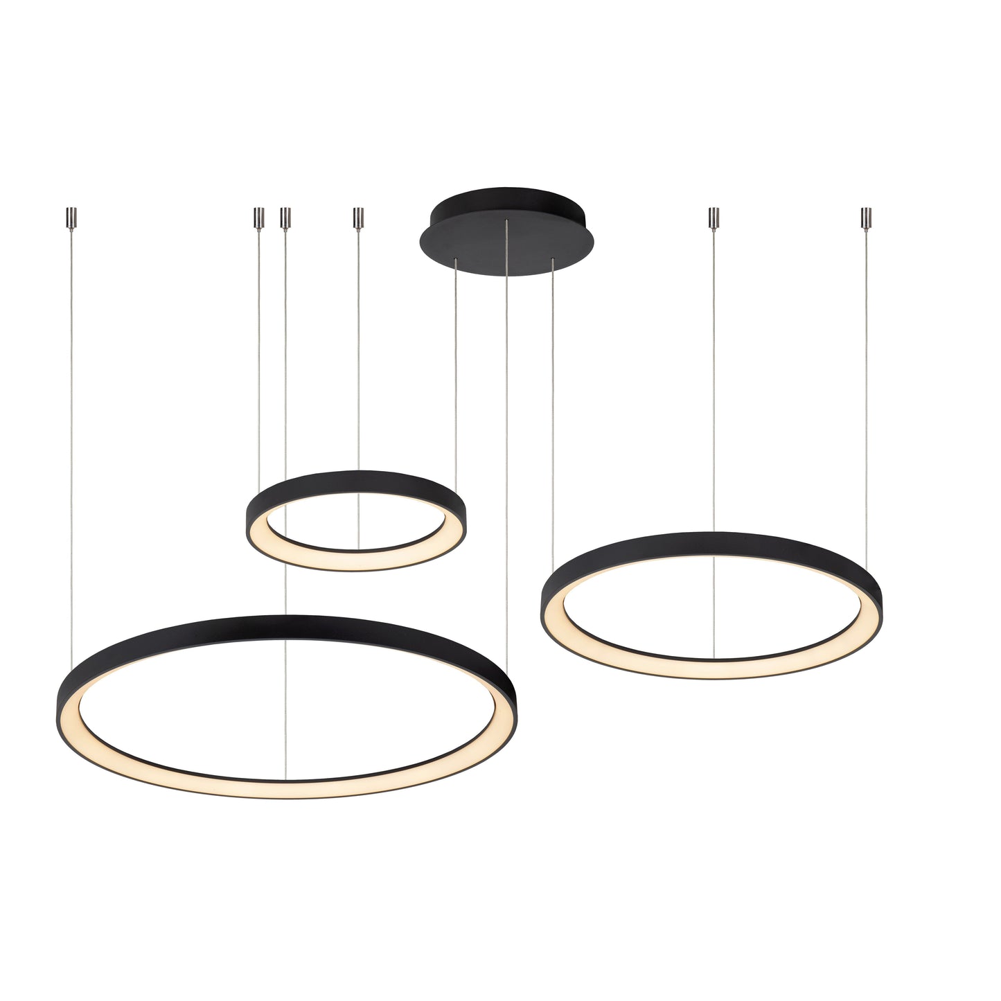 Lucide VIDAL - Pendant light - Ø 78 cm - LED Dim. - 1x120W 2700K - Black