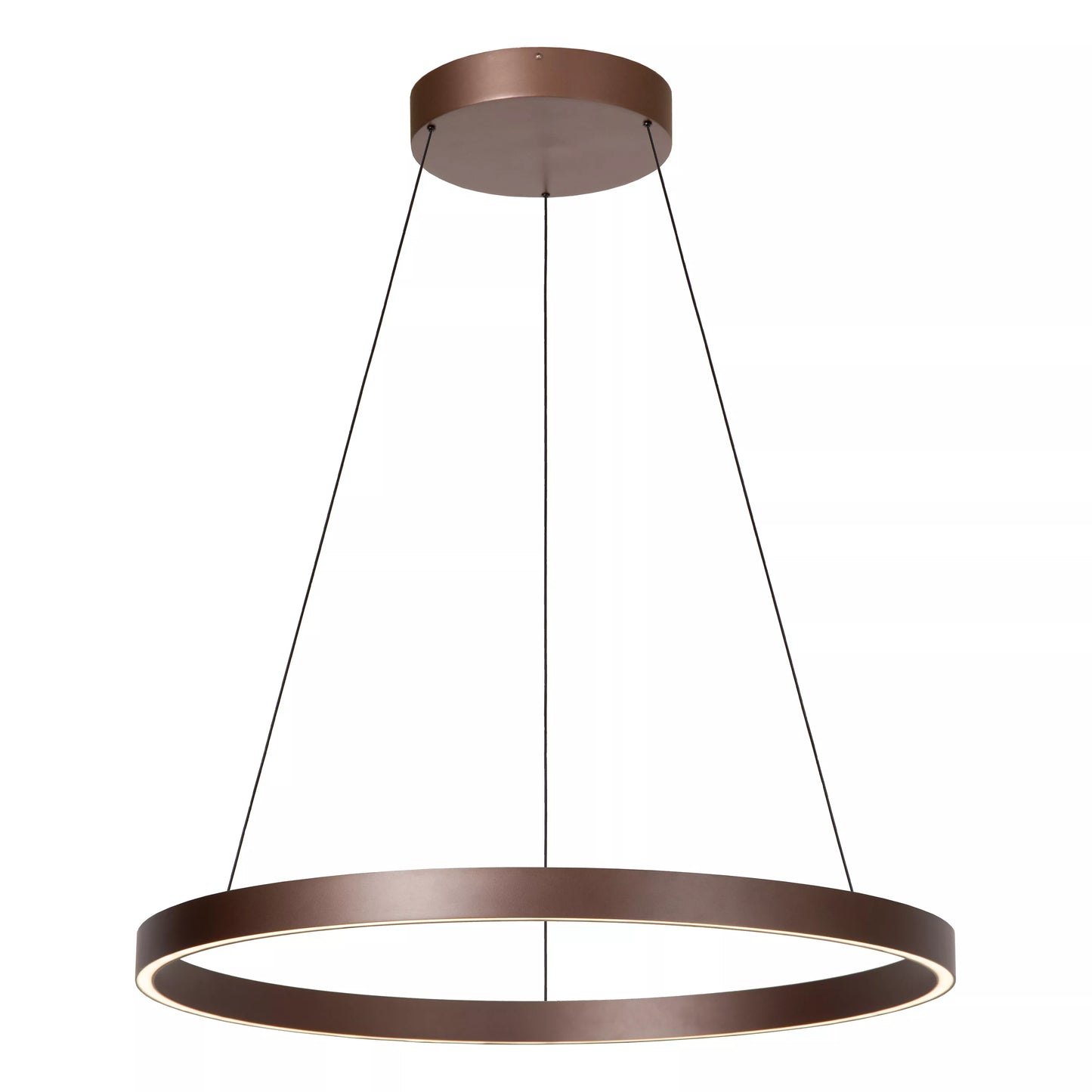 Lucide LIANE - Pendant light - Ø 80 cm - LED Dim. - CCT - 2x36W 2700K/4000K - Suitable for double-height spaces and high ceiling - Rust Brown | Vibes