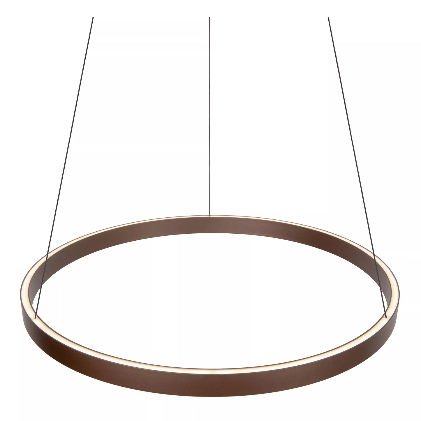 Lucide LIANE - Pendant light - Ø 80 cm - LED Dim. - CCT - 2x36W 2700K/4000K - Suitable for double-height spaces and high ceiling - Rust Brown | Vibes