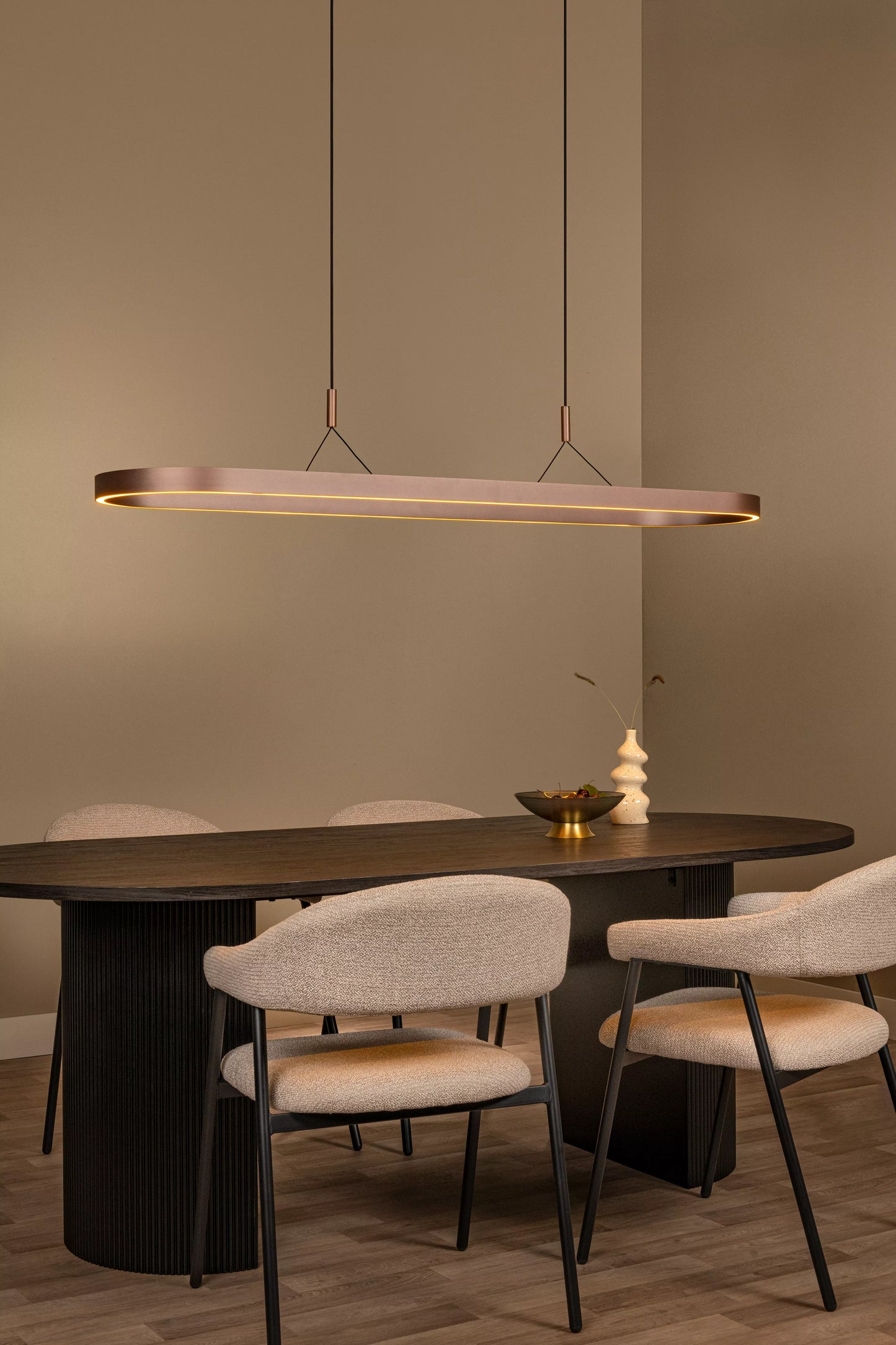 Lucide LIANE - Pendant light - LED Dim. - CCT - 2x40W 2700K/4000K - Rust Brown | Vibes