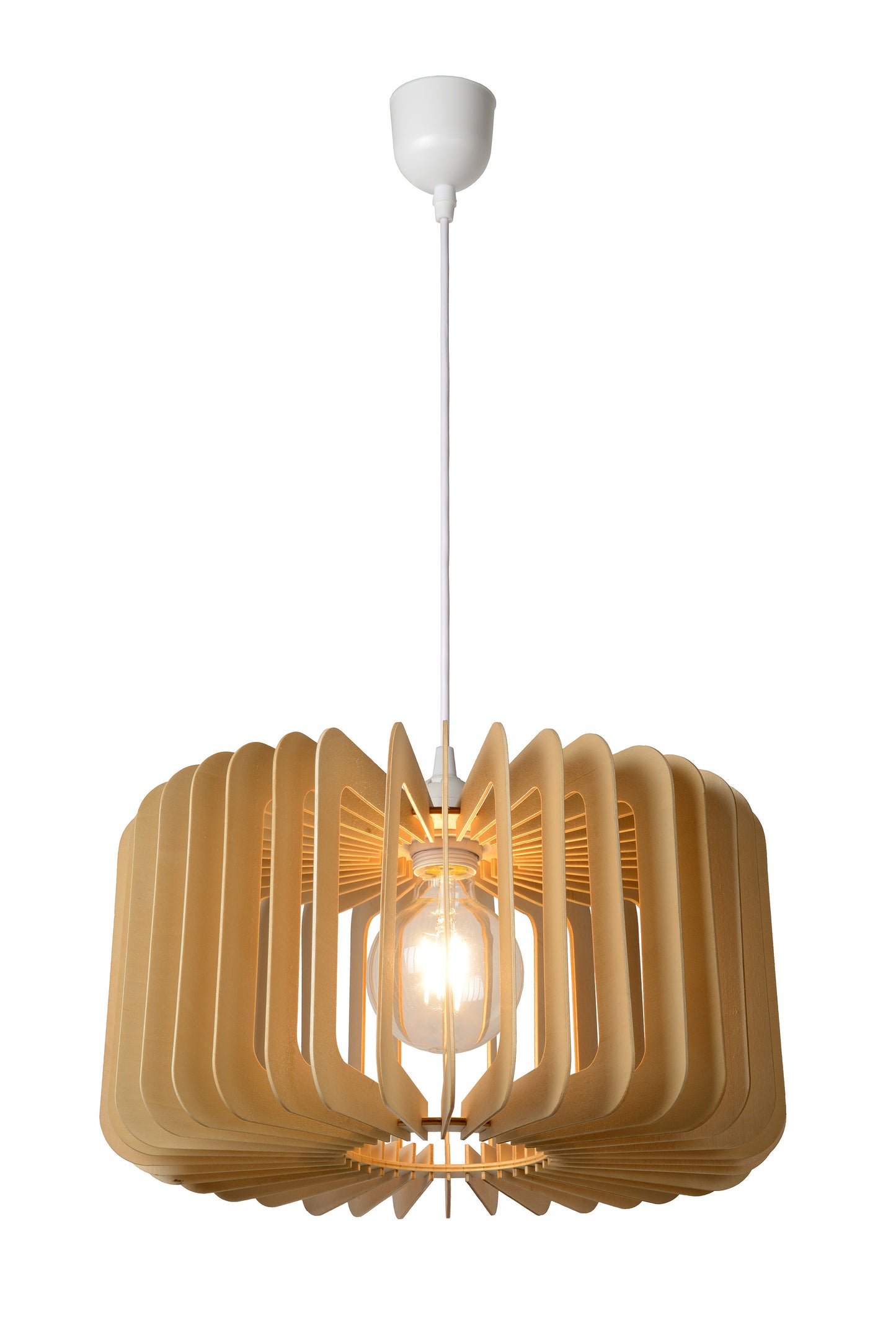 Lucide ETTA - Pendant light - Ø 39 cm - 1xE27 - Light wood