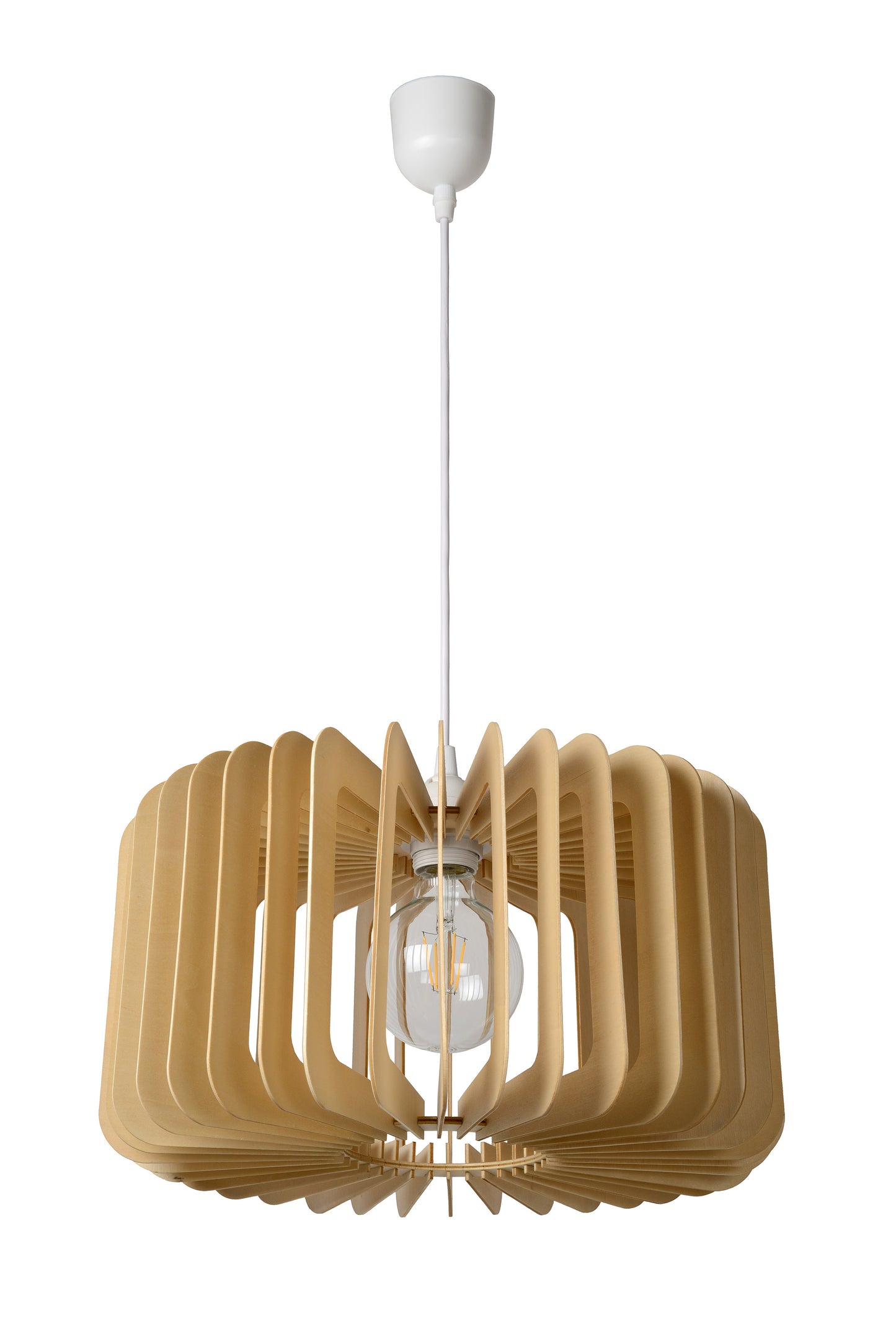 Lucide ETTA - Pendant light - Ø 39 cm - 1xE27 - Light wood