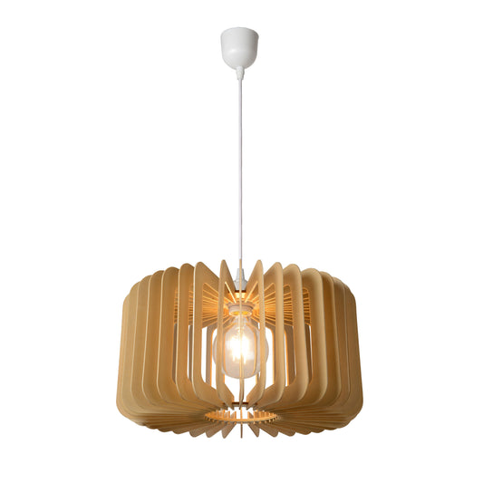 Lucide ETTA - Pendant light - Ø 39 cm - 1xE27 - Light wood