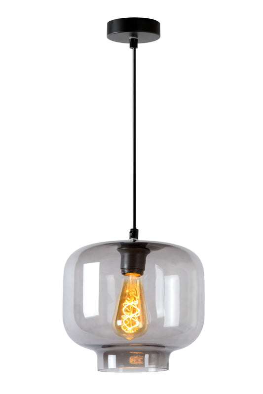 Lucide MEDINE - Pendant light - Ø 25 cm - 1xE27 - Smoke Grey