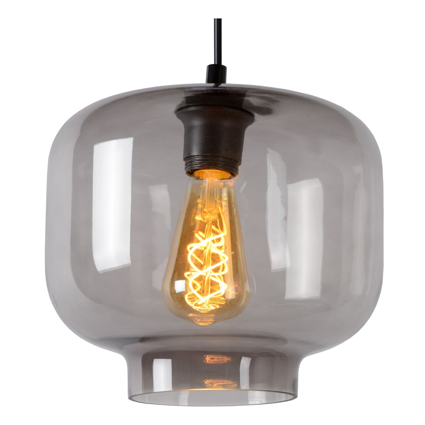 Lucide MEDINE - Pendant light - Ø 25 cm - 1xE27 - Smoke Grey