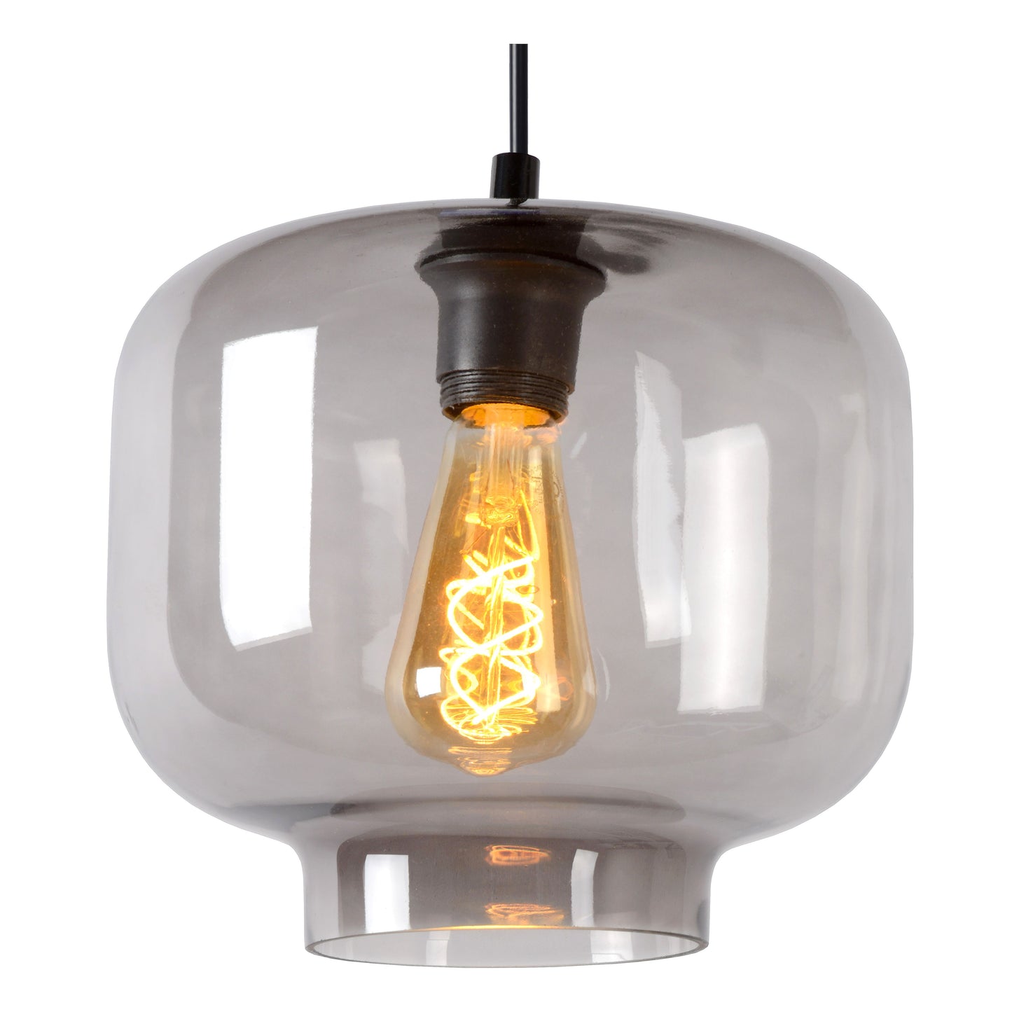 Lucide MEDINE - Pendant light - Ø 25 cm - 1xE27 - Smoke Grey