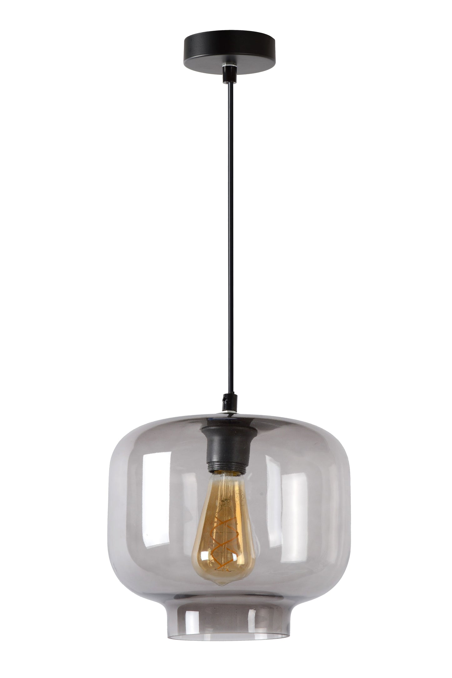 Lucide MEDINE - Pendant light - Ø 25 cm - 1xE27 - Smoke Grey