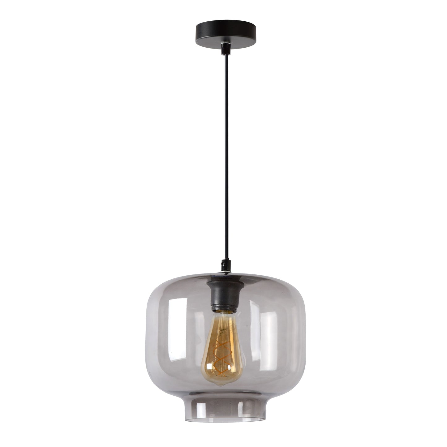 Lucide MEDINE - Pendant light - Ø 25 cm - 1xE27 - Smoke Grey