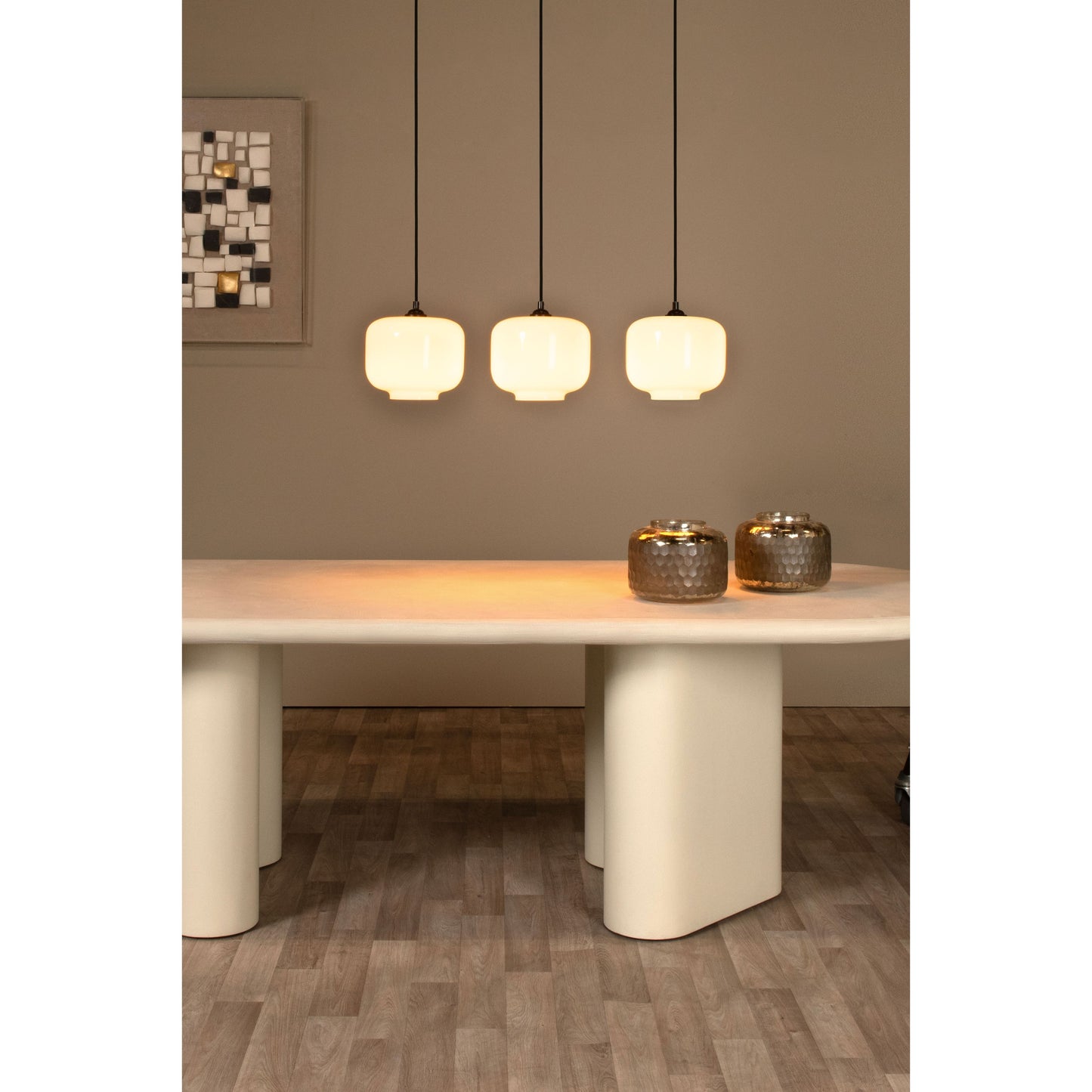 Lucide MEDINE - Pendant light - 3xE27 - Opal