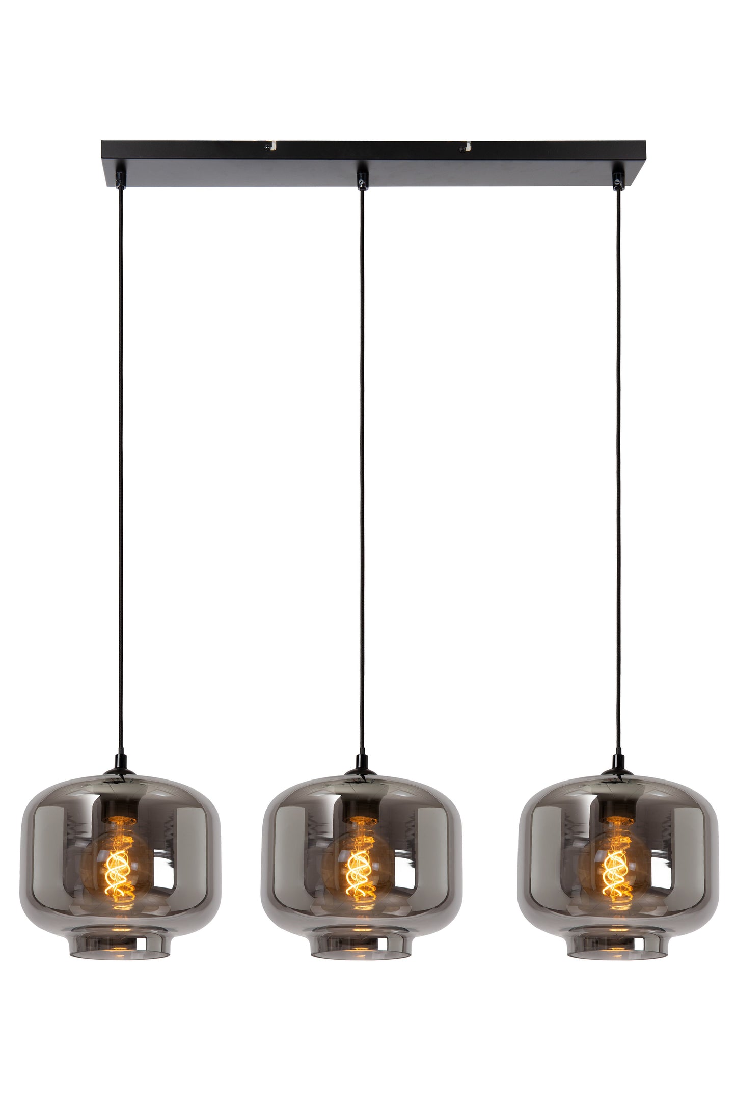 Lucide MEDINE - Pendant light - 3xE27 - Smoke Grey