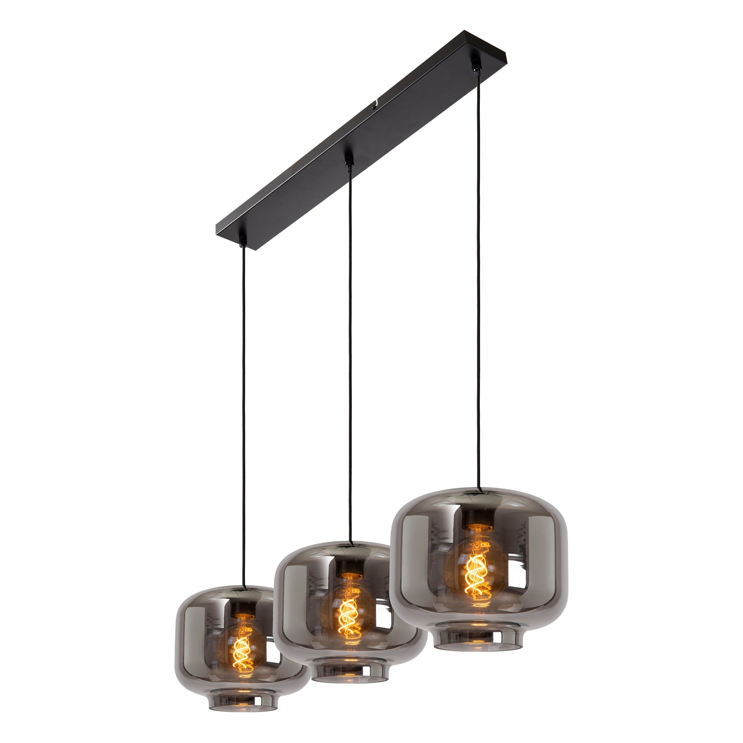 Lucide MEDINE - Pendant light - 3xE27 - Smoke Grey