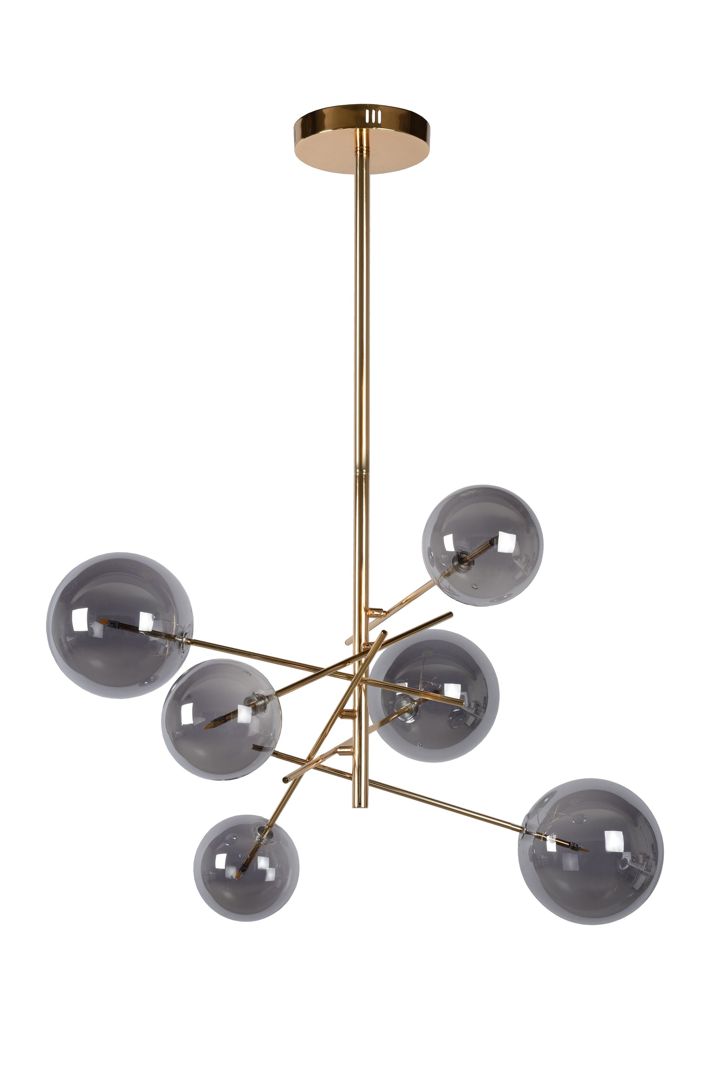 Lucide ALARA - Pendant light - Ø 72 cm - LED - G4 - 6x1,5W 2700K - Gold