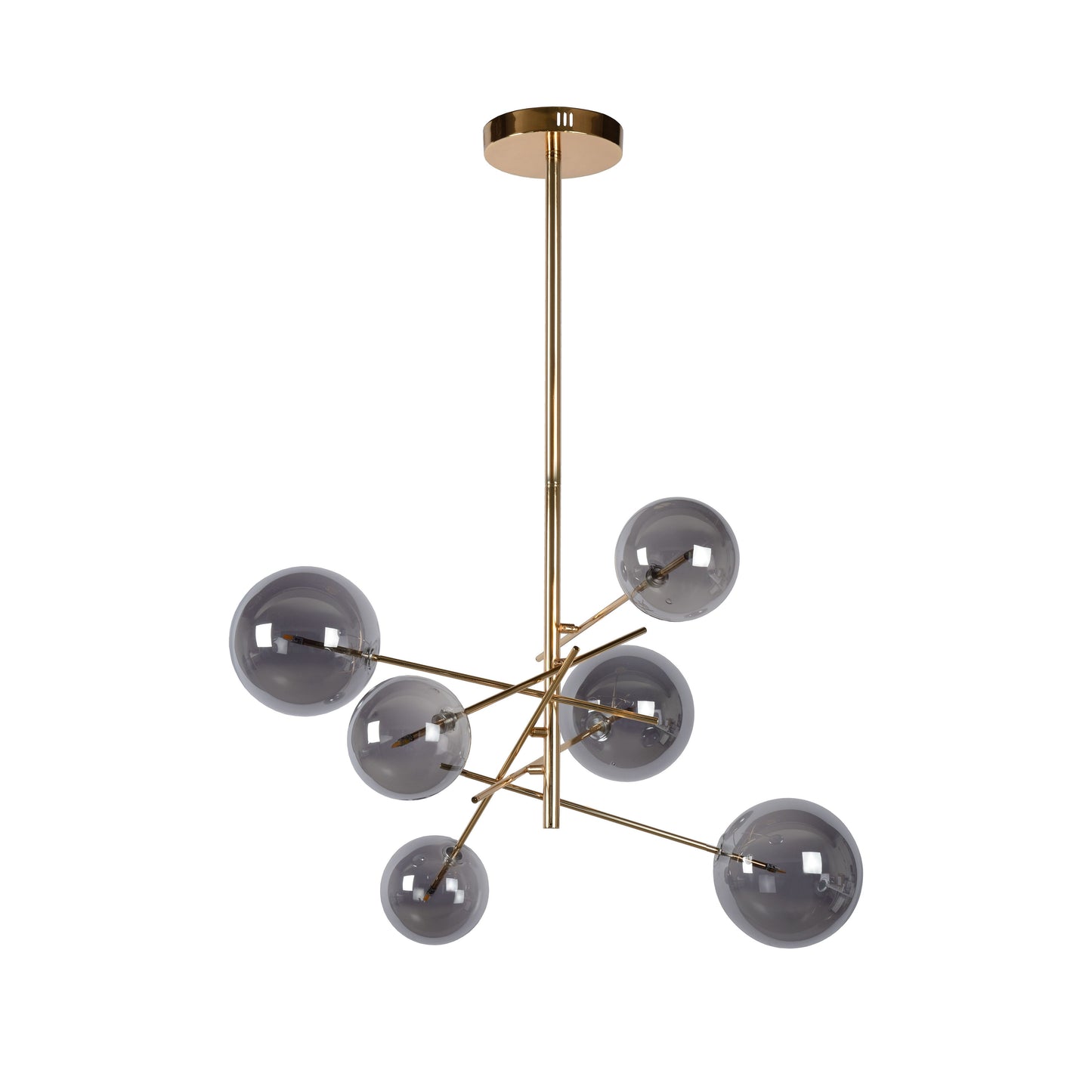 Lucide ALARA - Pendant light - Ø 72 cm - LED - G4 - 6x1,5W 2700K - Gold