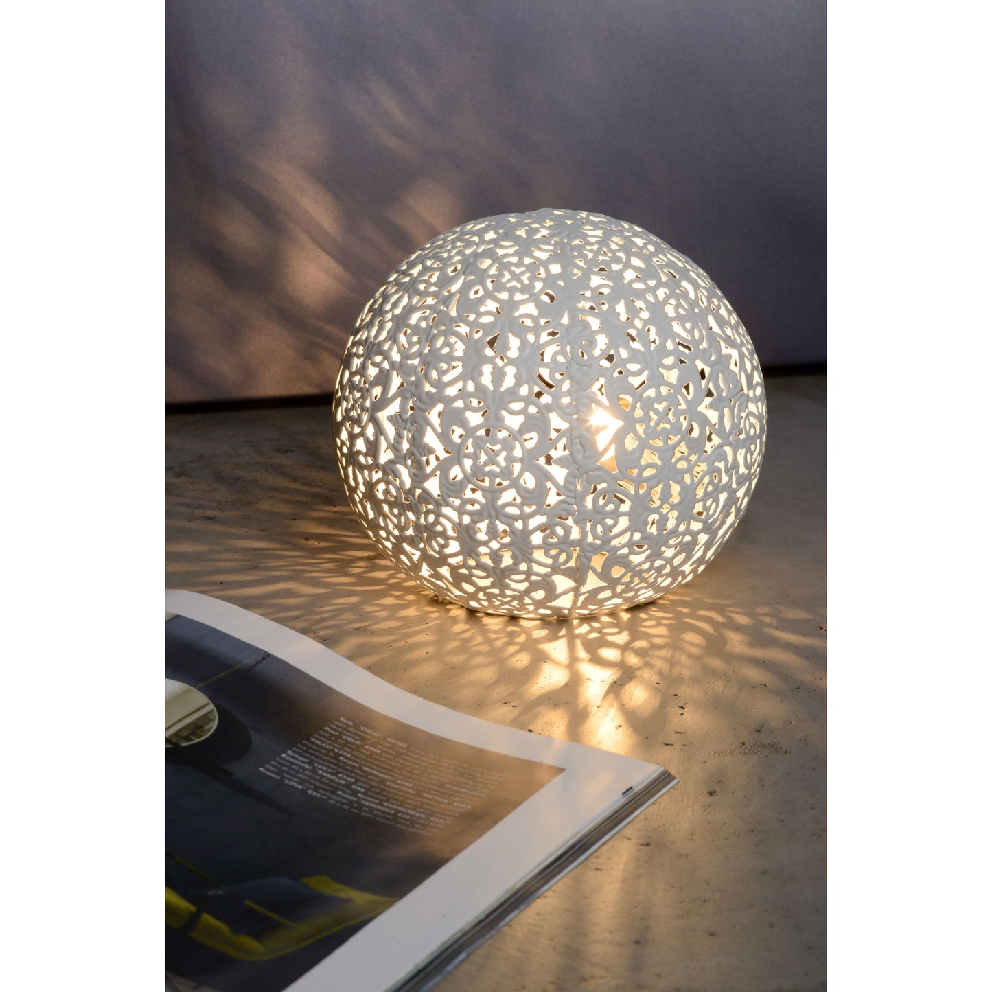 Lucide PAOLO - Table lamp - Ø 14,5 cm - 1xG9 - White