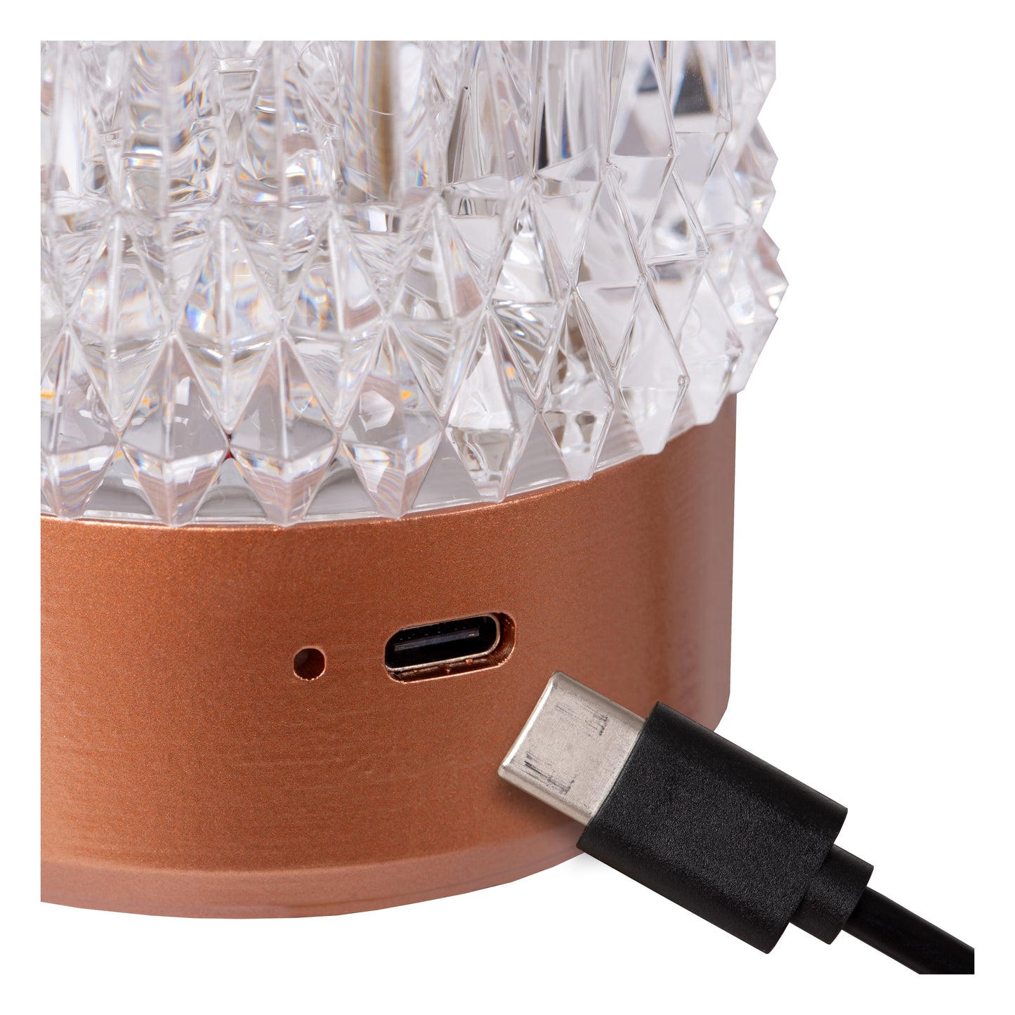 Lucide LILI - Rechargeable Table lamp - Battery pack/batteries - Ø 8 cm - LED Dim. - 1x3W 2700K/3000K - Copper - Set of 3