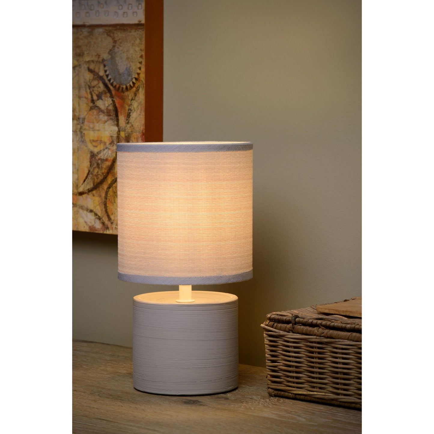 Lucide GREASBY - Table lamp - Ø 14 cm - 1xE14 - Grey