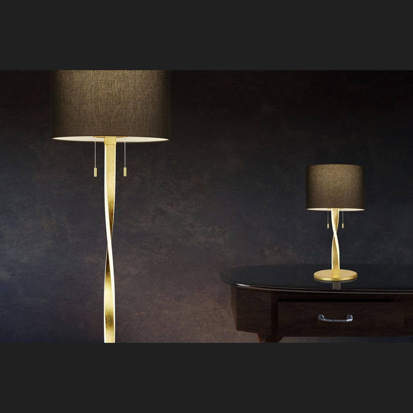 Nandor  - Floor lamp - Black - Trio