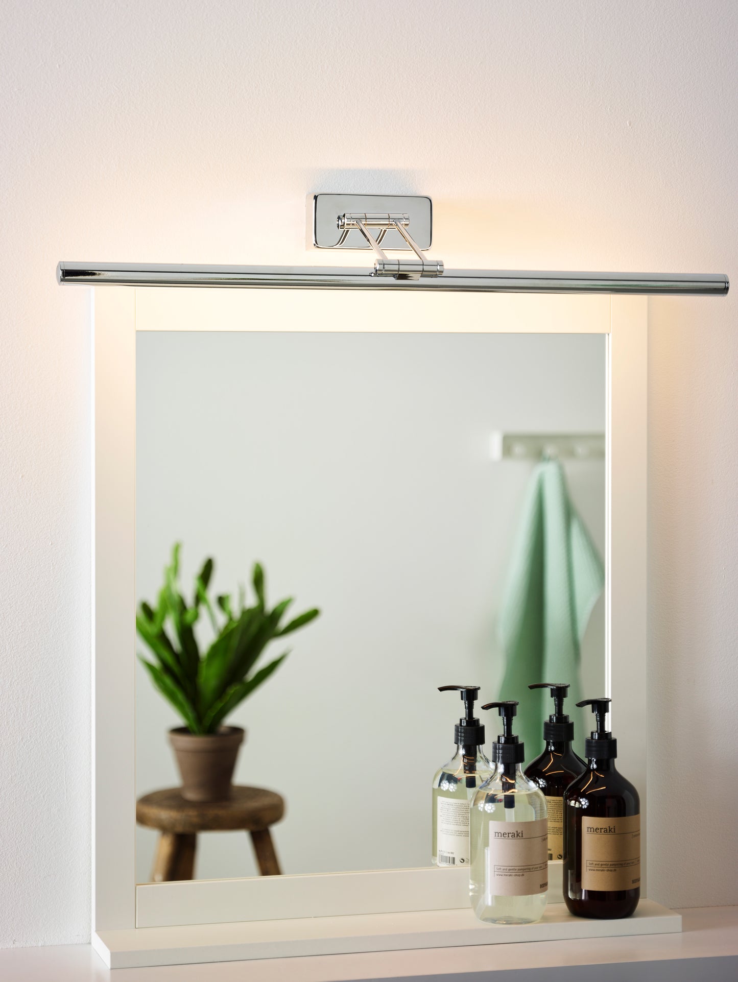 Lucide GAVIN - Mirror light Bathroom - LED - 1x12W 3000K - IP21 - Chrome