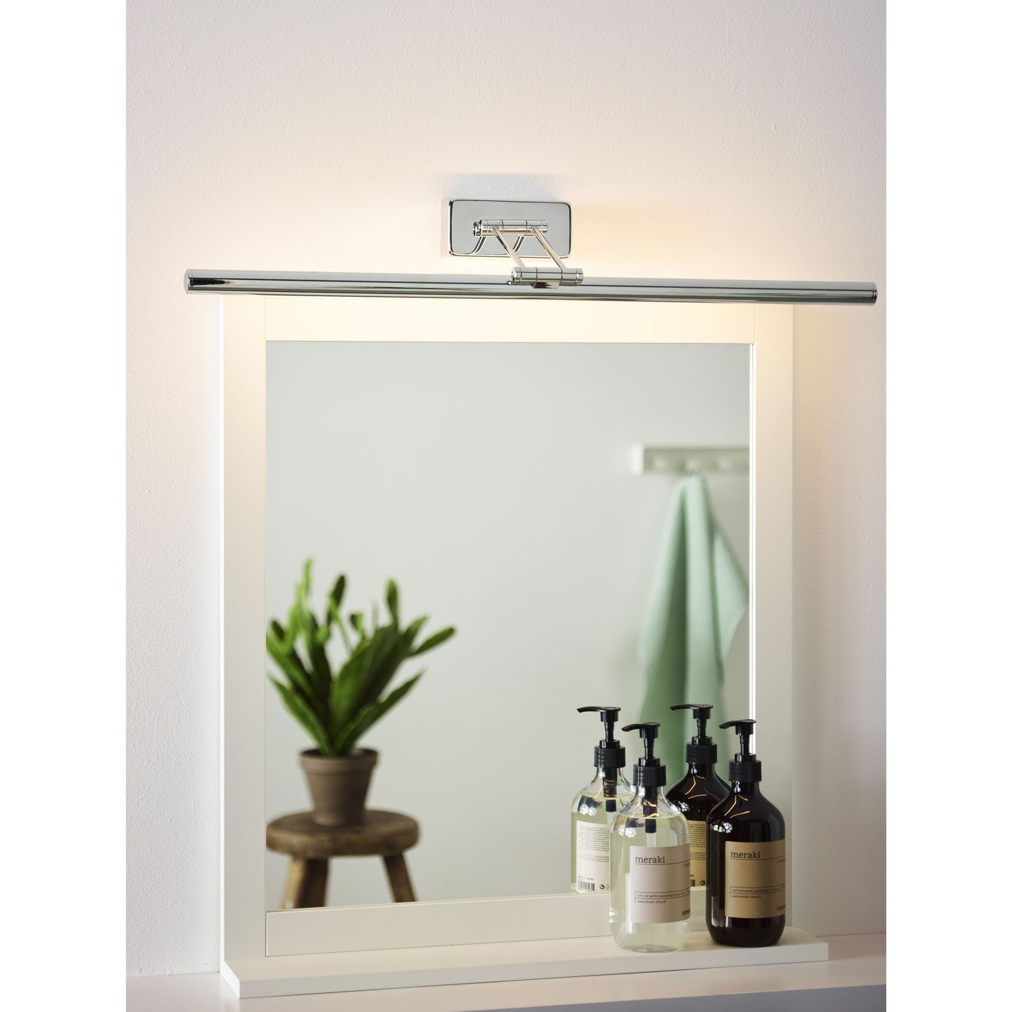 Lucide GAVIN - Mirror light Bathroom - LED - 1x12W 3000K - IP21 - Chrome