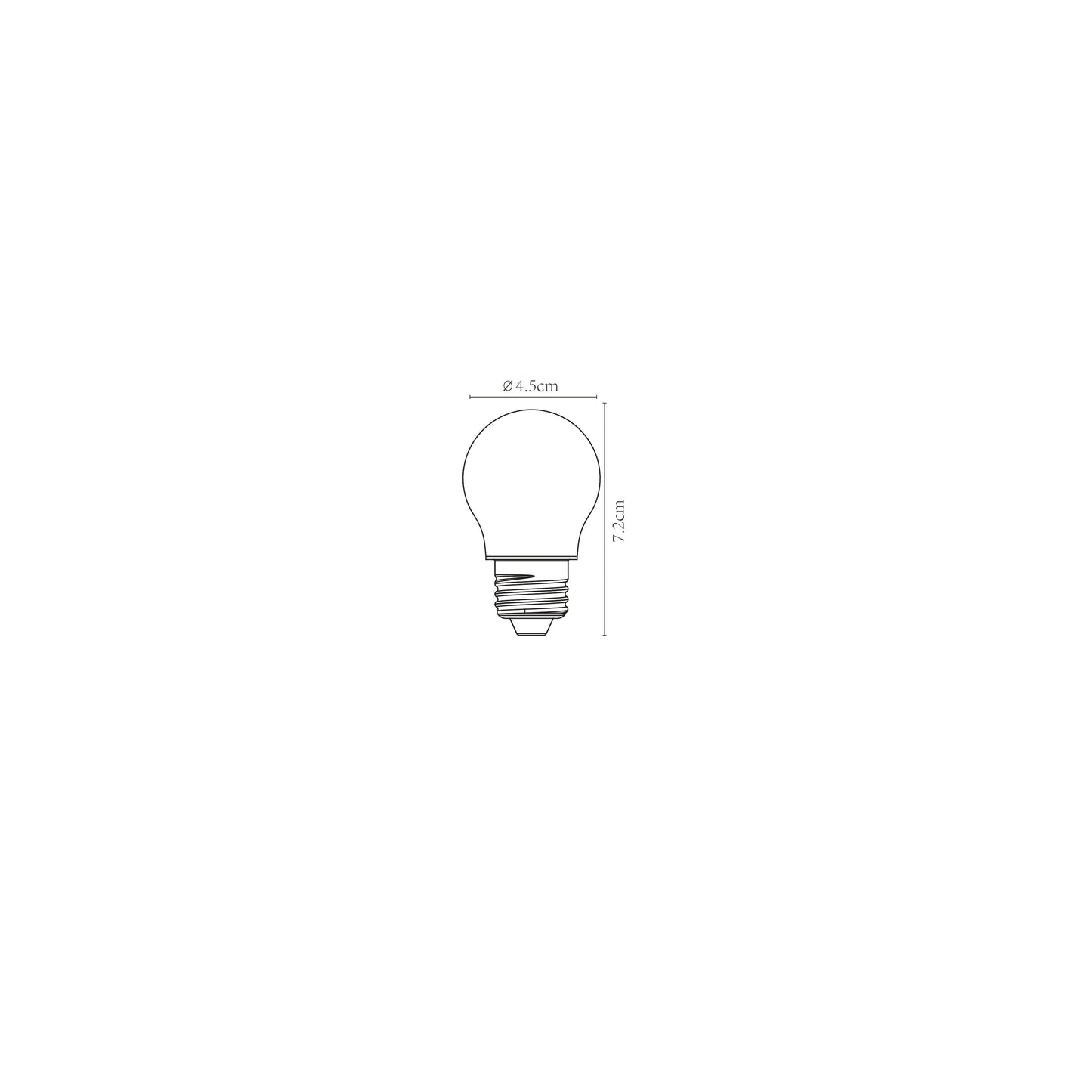 Lucide G45 - Filament bulb - Ø 4,5 cm - LED Dim. - E27 - 1x4W 2700K - frosted