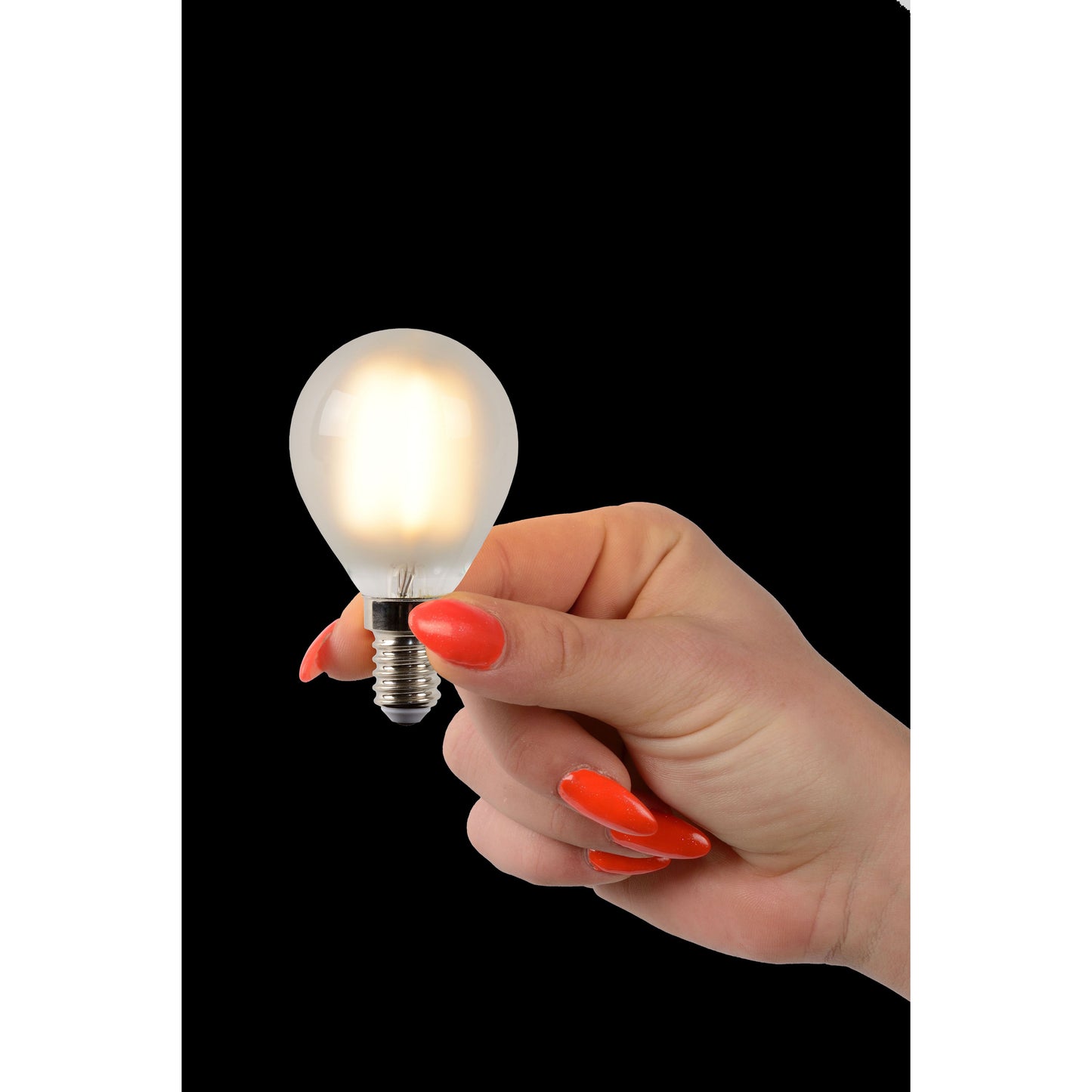 Lucide P45 - Filament bulb - Ø 4,5 cm - LED Dim. - E14 - 1x4W 2700K - frosted
