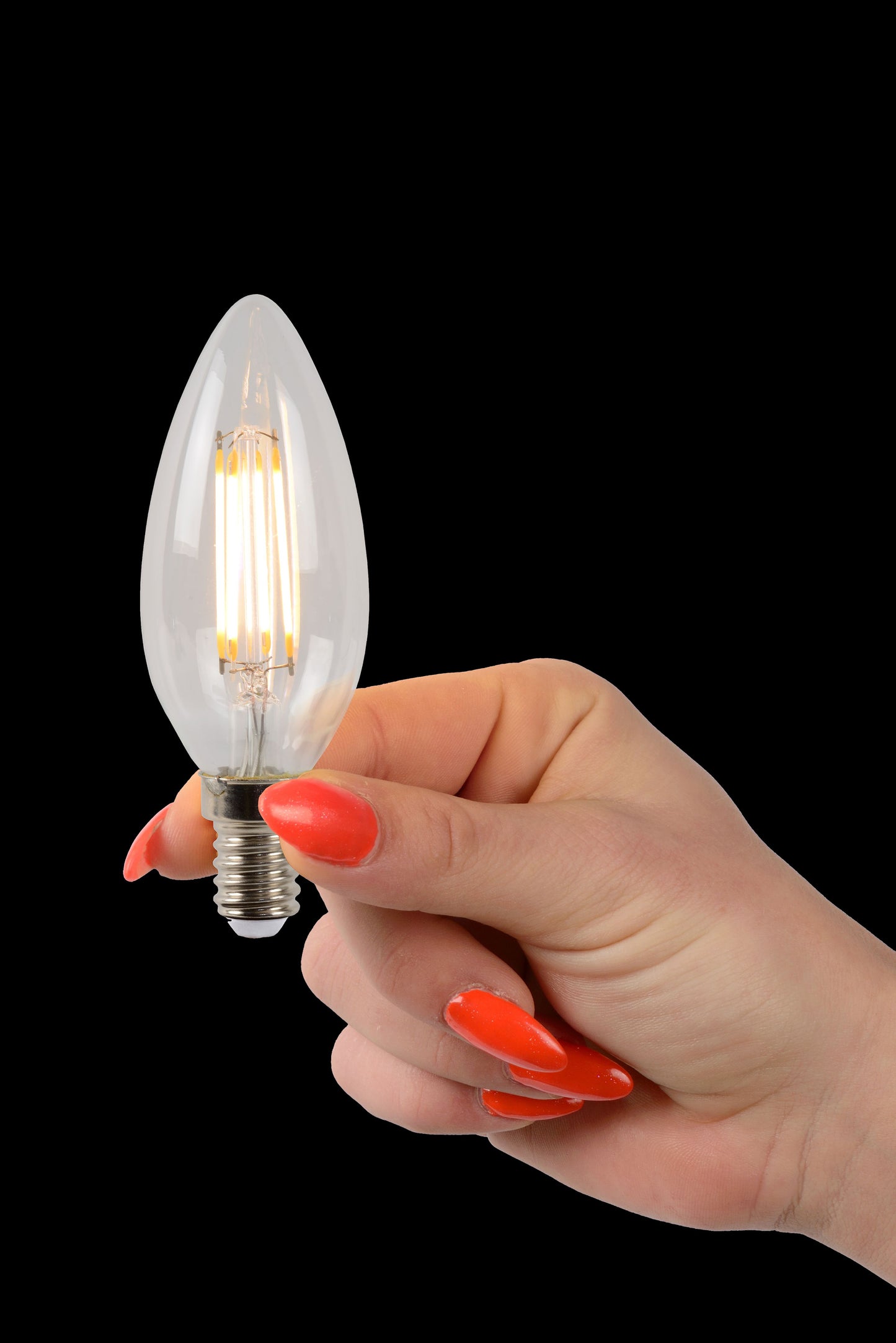 Lucide C35 - Filament bulb - Ø 3,5 cm - LED Dim. - E14 - 1x4W 2700K - Transparant