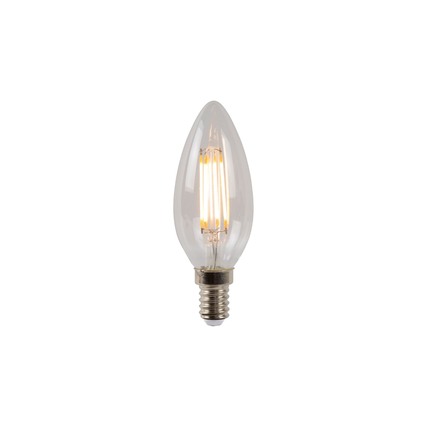 Lucide C35 - Filament bulb - Ø 3,5 cm - LED Dim. - E14 - 1x4W 2700K - Transparant