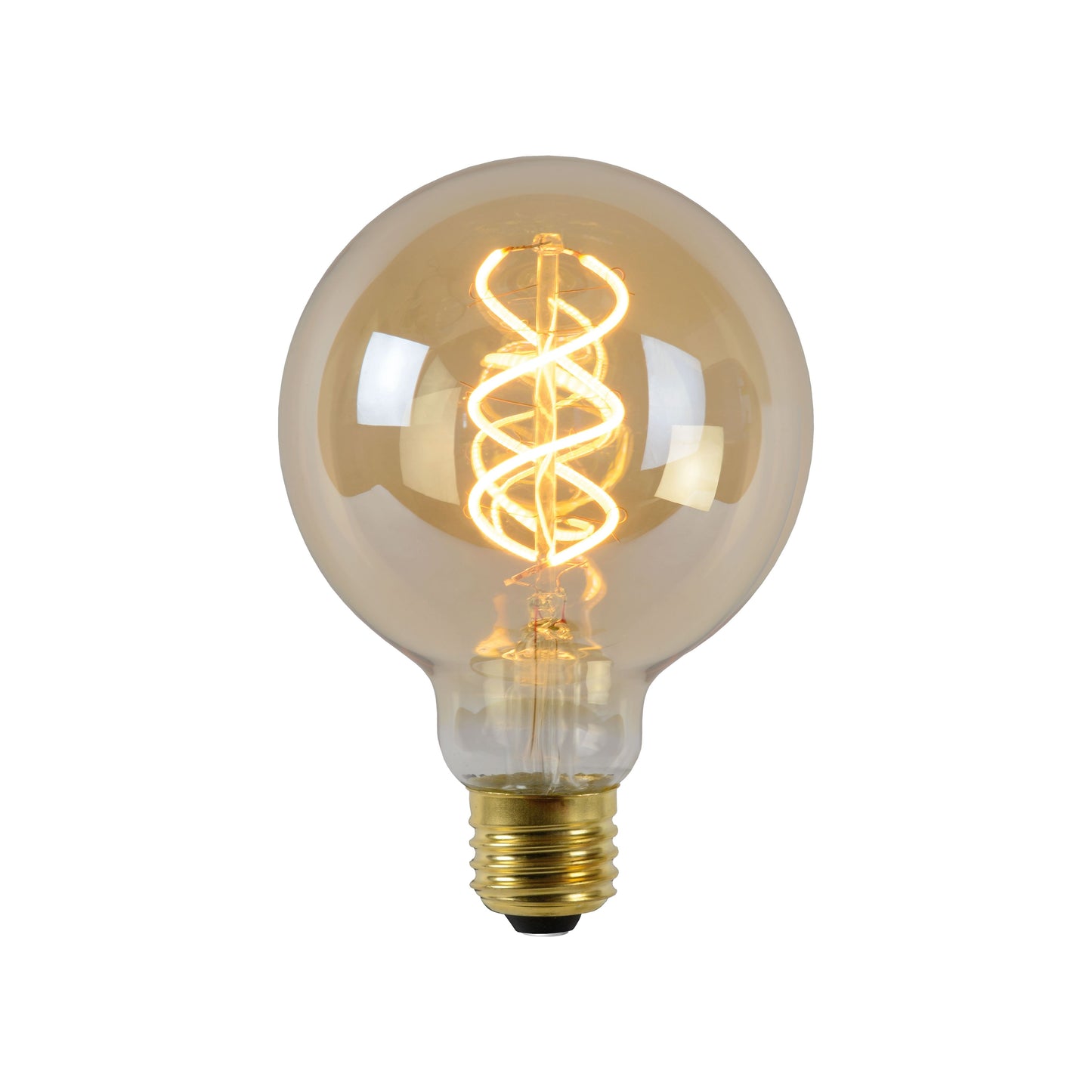 Lucide G95 - Filament bulb - Ø 9,5 cm - LED Dim. - E27 - 1x4,9W 2200K - Amber