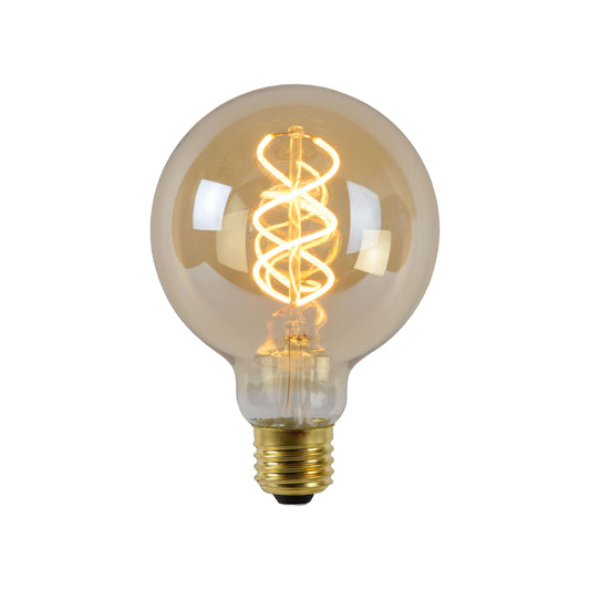 Lucide G95 - Filament bulb - Ø 9,5 cm - LED Dim. - E27 - 1x4,9W 2200K - Amber