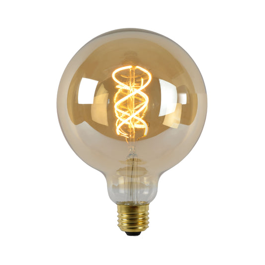 Lucide G125 - Filament bulb - Ø 12,5 cm - LED Dim. - E27 - 1x4,9W 2200K - Amber