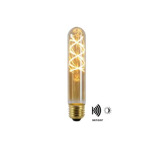 Lucide T32 TWILIGHT SENSOR - Filament bulb - Ø 3 cm - LED - E27 - 1x4W 2200K - Day/Night Sensor - Amber