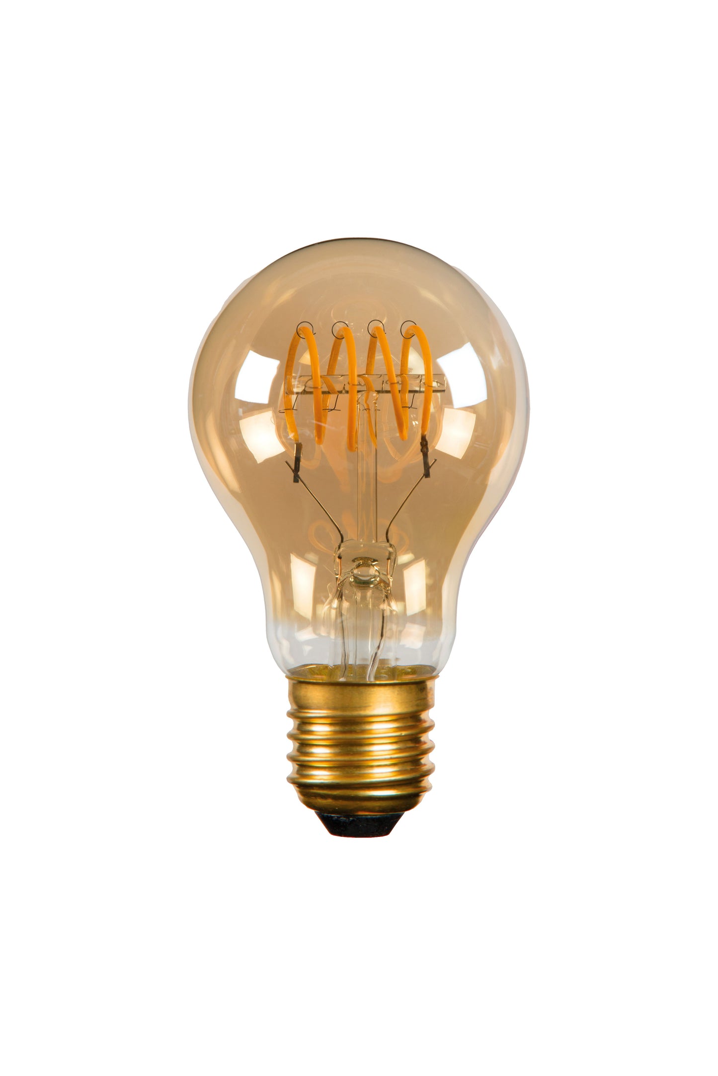 Lucide A60 TWILIGHT SENSOR - Filament bulb - Ø 6 cm - LED - E27 - 1x4W 2200K - Day/Night Sensor - Amber