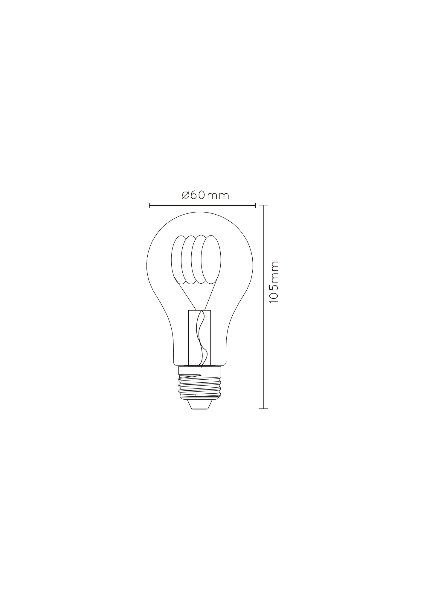 Lucide A60 TWILIGHT SENSOR - Filament bulb - Ø 6 cm - LED - E27 - 1x4W 2200K - Day/Night Sensor - Amber